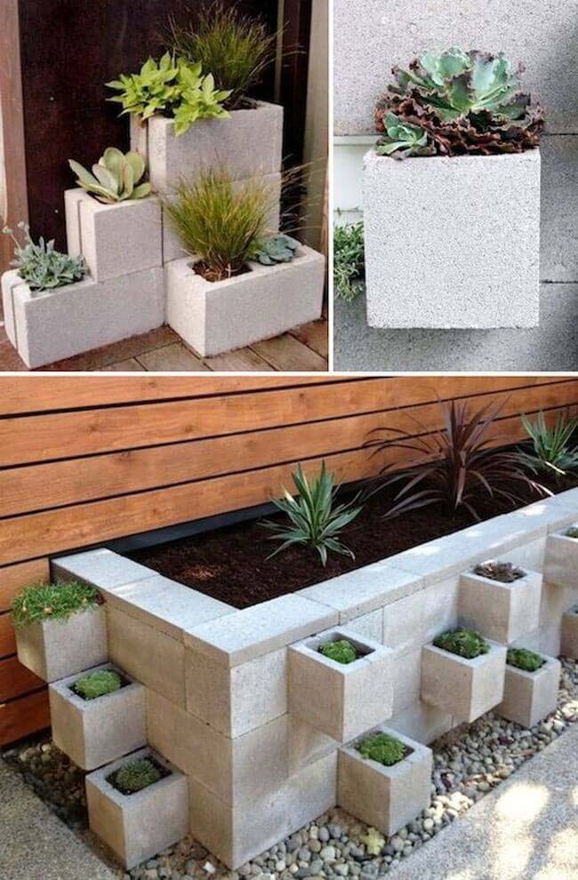 Cinder Block Garden Container Ideas #garden #container #planter #decorhomeideas