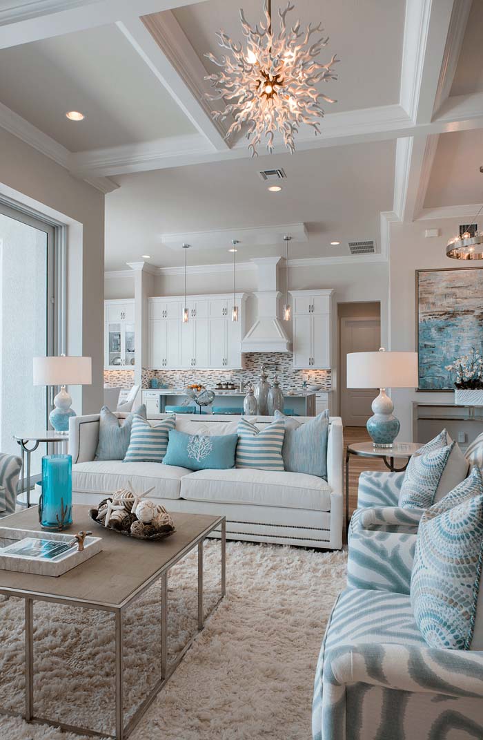 Coastal Decorating Ideas with Turquoise Accents #beach #coastal #decoration #decorhomeideas