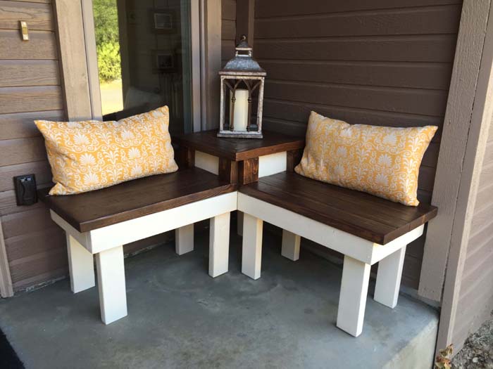 DIY Corner Bench With Table #diy #outdoor #furniture #decorhomeideas