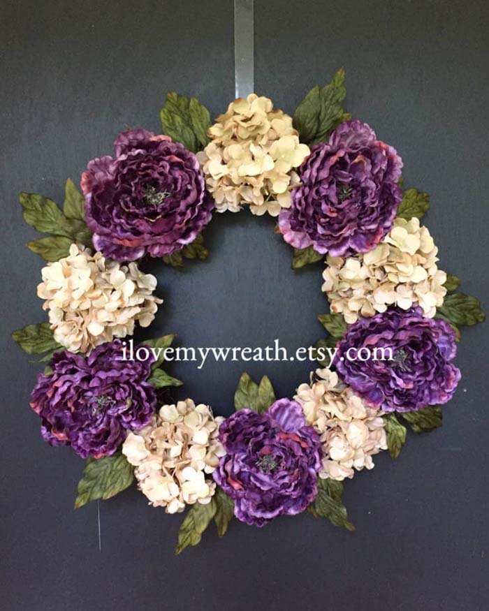 Cute Hydrangea Wreath #diy #summer #wreath #decorhomeideas