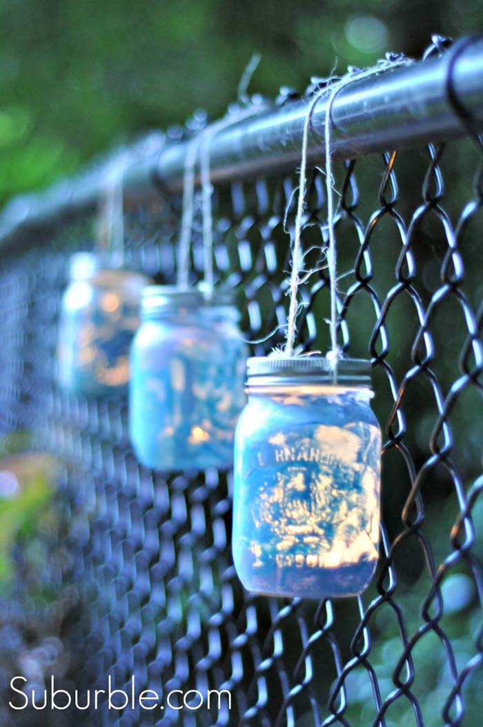 DIY Mason Jar Lanterns #diy #masonjar #lights #decorhomeideas