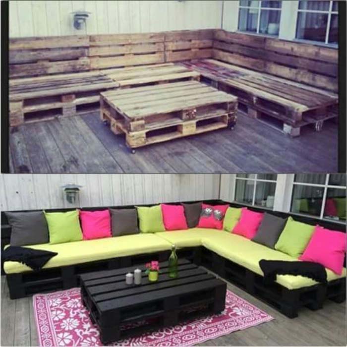 DIY Patio Furniture From Pallets #diy #patio #decorations #decorhomeideas