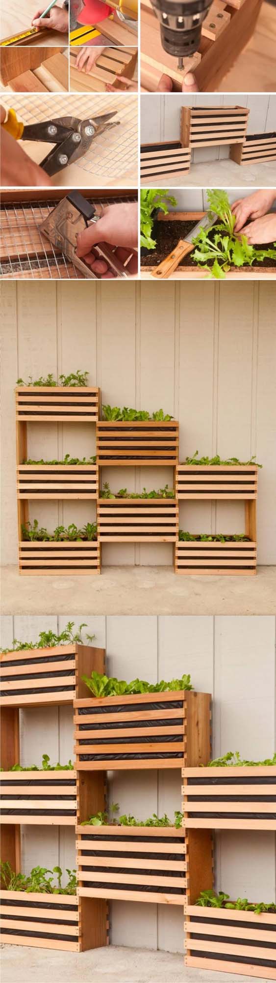 DIY Wood Crate Planter Boxes #diy #planter #garden #decorhomeideas