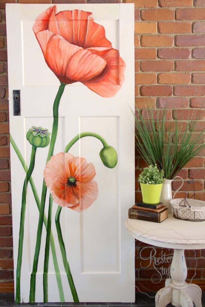 Door Poppies #diy #paint #garden #decorations #decorhomeideas