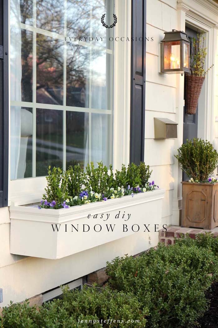 DIY Easy Flower Boxes #planter #box #window #decorhomeideas