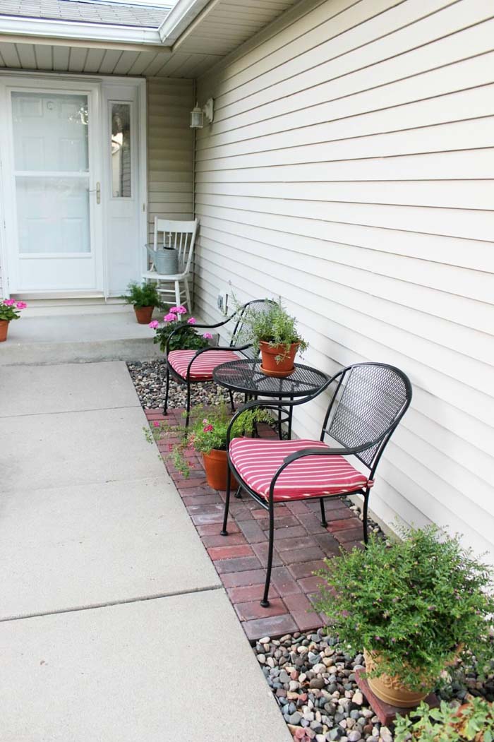 Entrance Patio Makeover #backyard #sitting #area #decorhomeideas