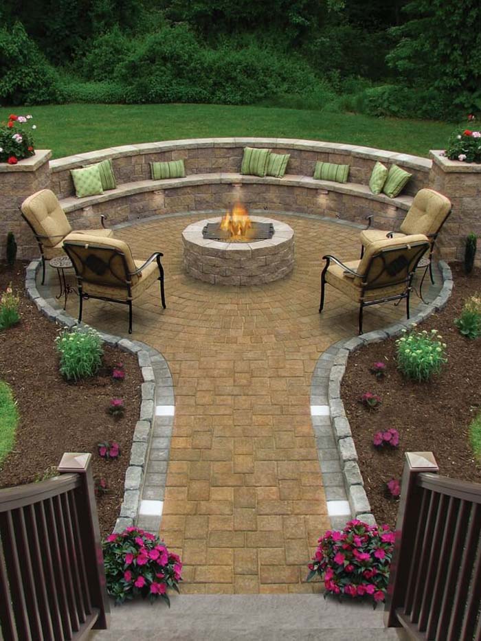 Garden Path Leading to a Fire Hole #diy #round #firepit #decorhomeideas