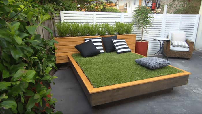 DIY Grass Bed #diy #outdoor #furniture #decorhomeideas