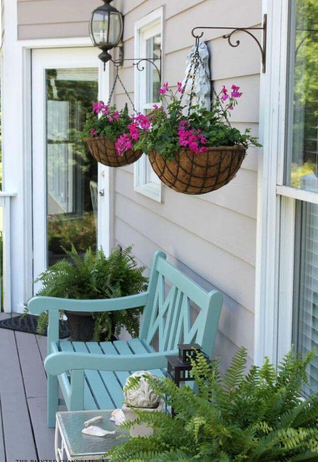 Hanging Coir Planters #diy #planter #porch #decorhomeideas