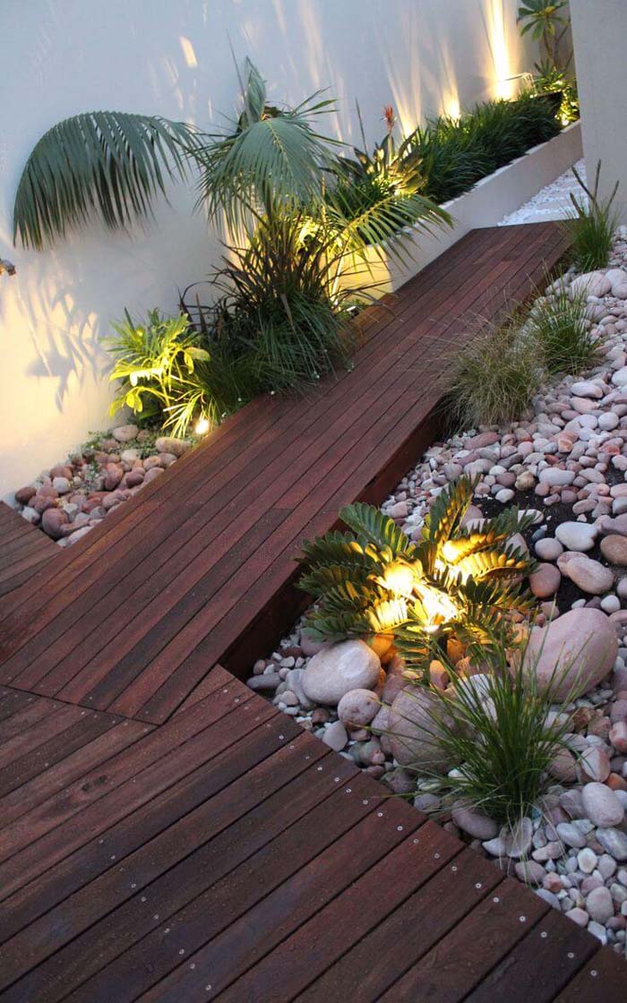 Lights Hiding in the Greenery #lighting #landscape #garden #decorhomeideas