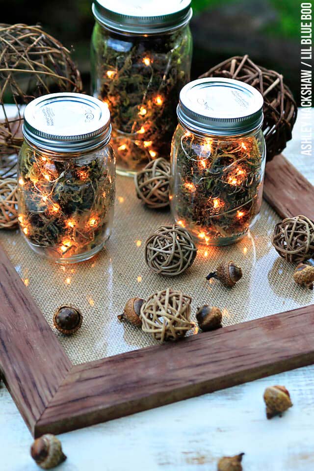 Mason Jar Firefly Lanterns #diy #masonjar #lights #decorhomeideas