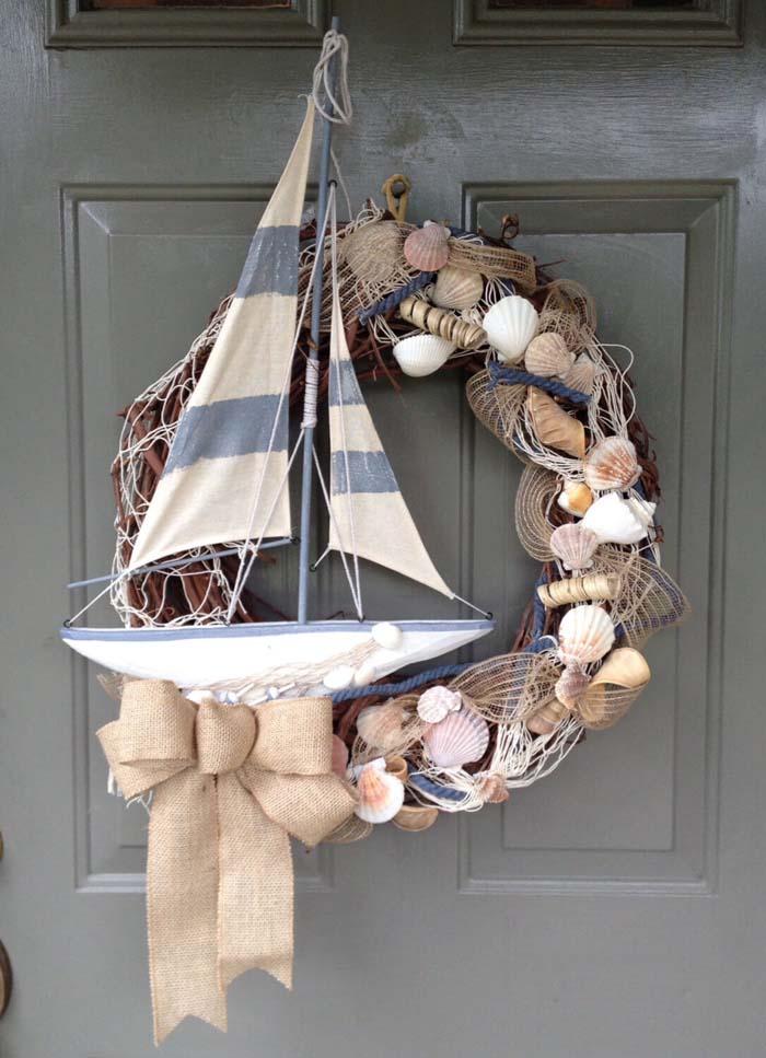 Ocean Themed Wreath #diy #summer #wreath #decorhomeideas