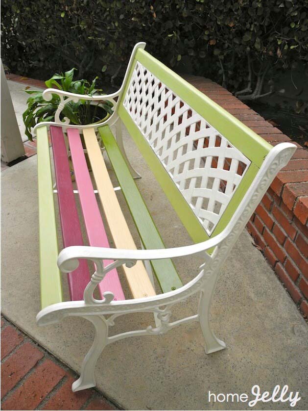 Paint Park Bench #diy #paint #garden #decorations #decorhomeideas