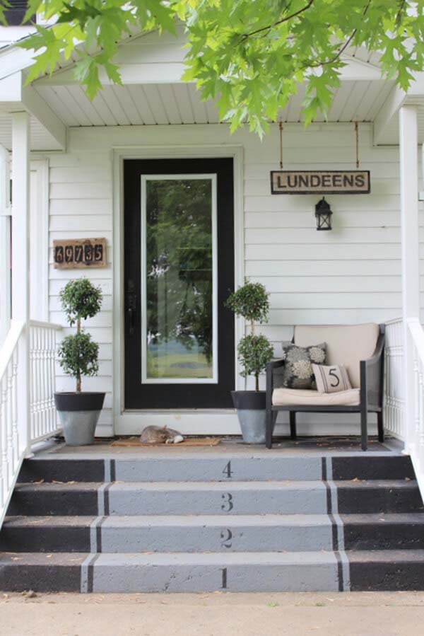 Paint Your Concrete Steps #diy #decor #porch #decorhomeideas