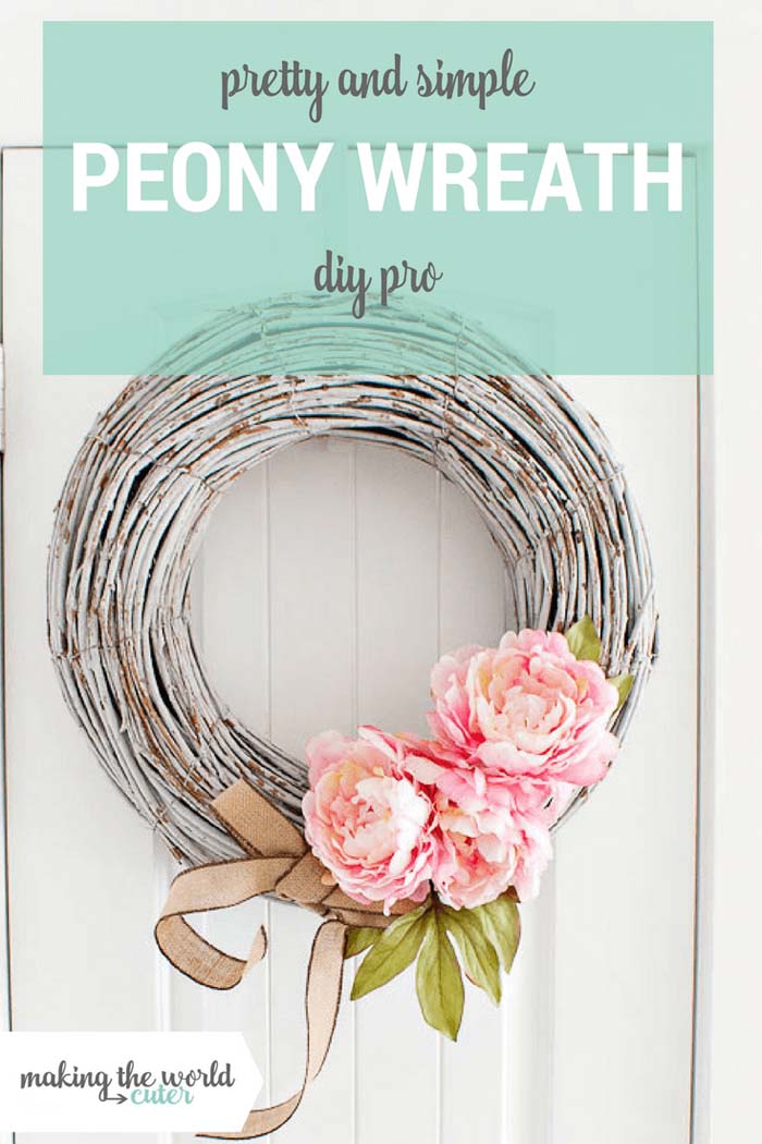 Peony Wreath #diy #summer #wreath #decorhomeideas