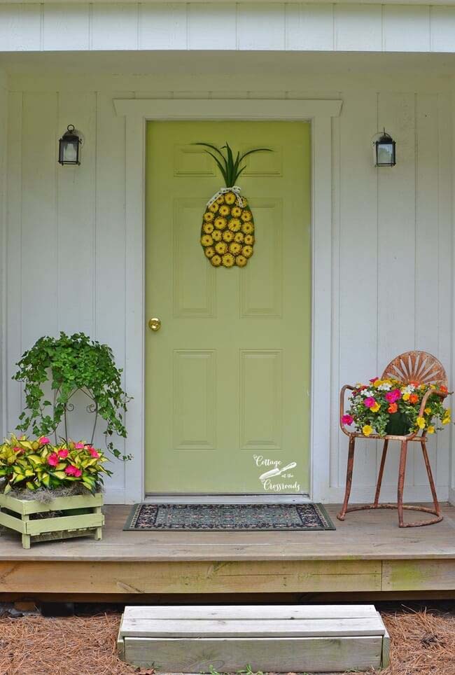 Pine Cone Pineapple Wreath #diy #summer #wreath #decorhomeideas