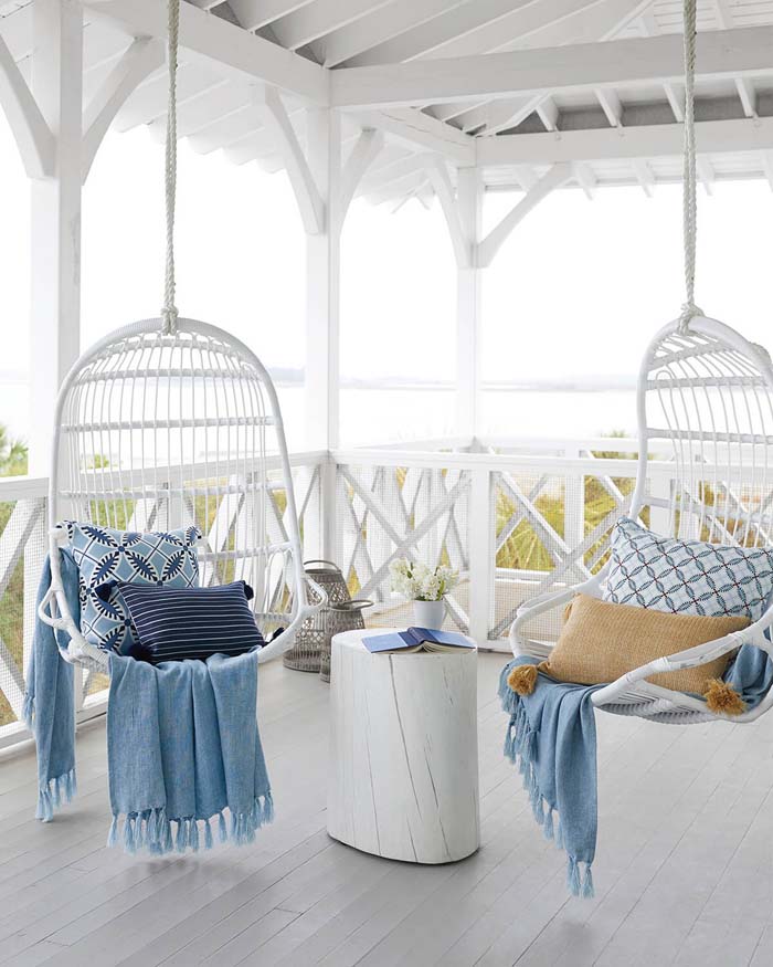 Porch Swings #backyard #sitting #area #decorhomeideas