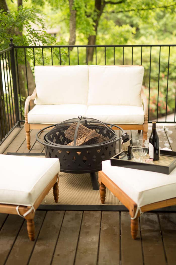 Sitting Area With Fire Pit #backyard #sitting #area #decorhomeideas