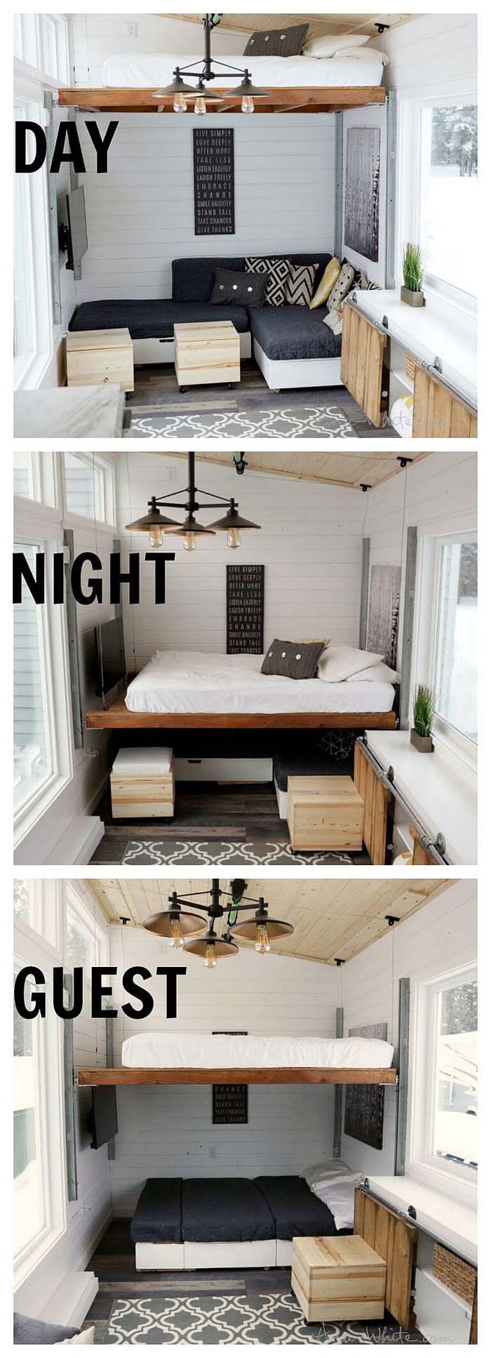 Sliding Loft that Adjusts to Your Needs #bedroom #small #design #decorhomeideas