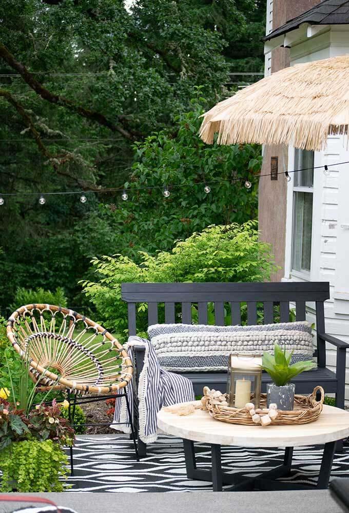 Sophisticated Bohemian Outdoor Setting #backyard #sitting #area #decorhomeideas