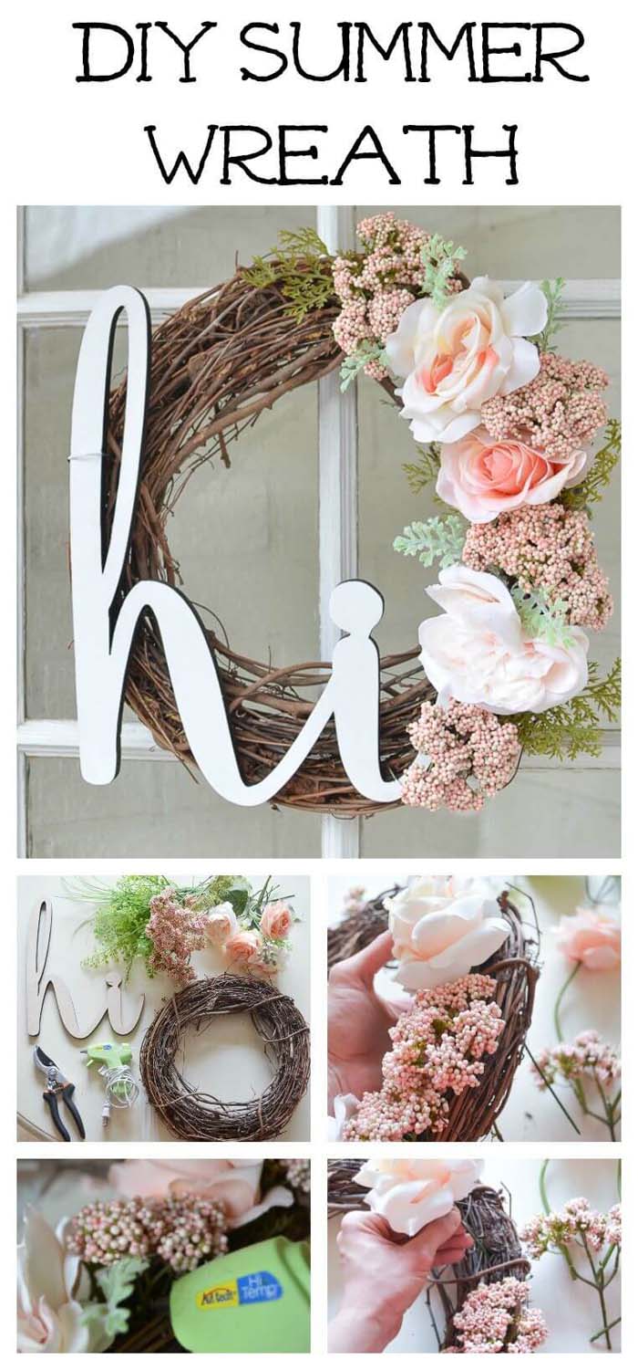 Summer Wreath for Your Front Porch #diy #summer #wreath #decorhomeideas