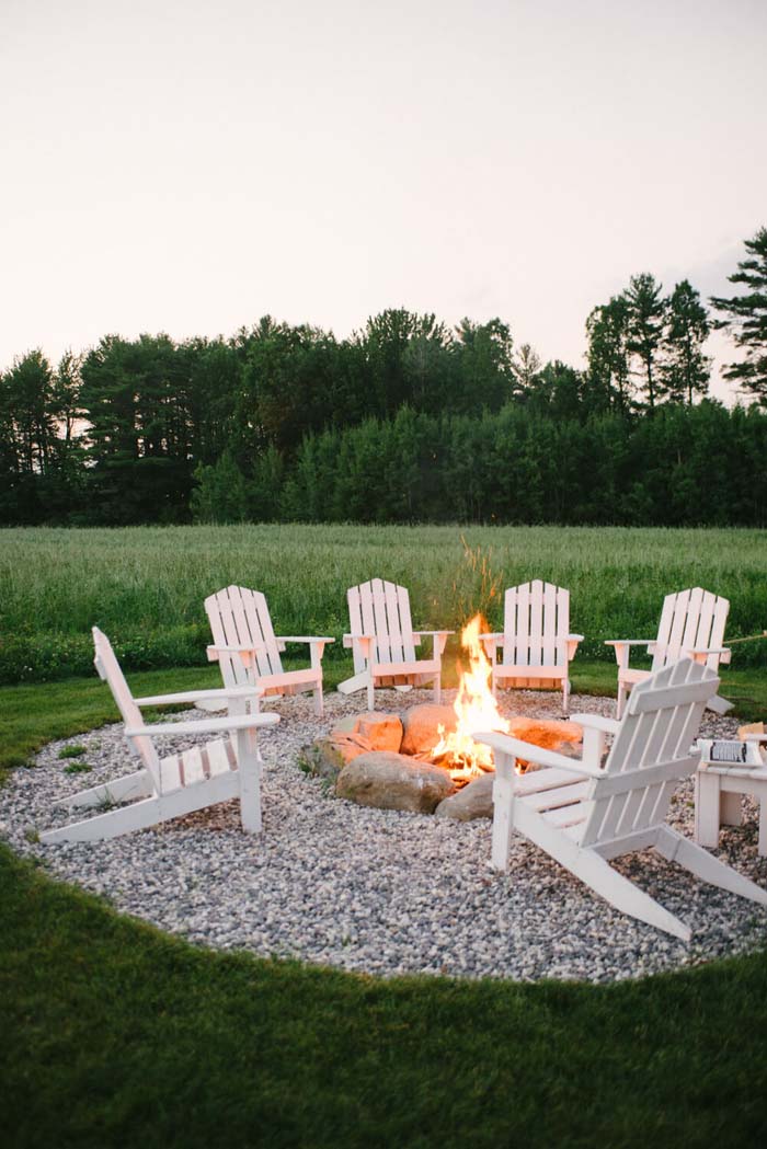 Sunset by the Fire #diy #round #firepit #decorhomeideas