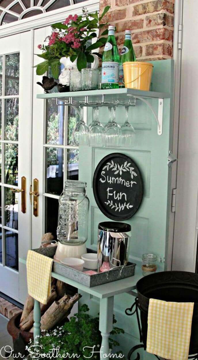 Upcycled Beverage Station #diy #decor #porch #decorhomeideas