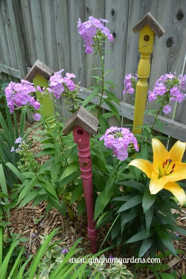 Upcycled Slender Spindle Single Bird House #garden #upcycled #diy #decorhomeideas