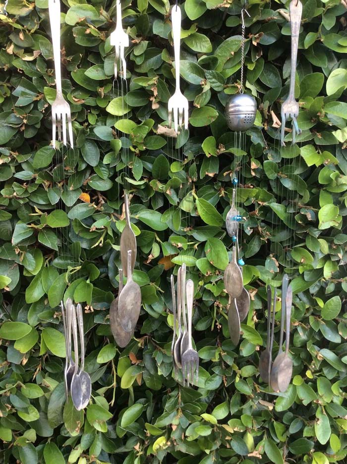 Utensil Wind Chime #garden #upcycled #diy #decorhomeideas