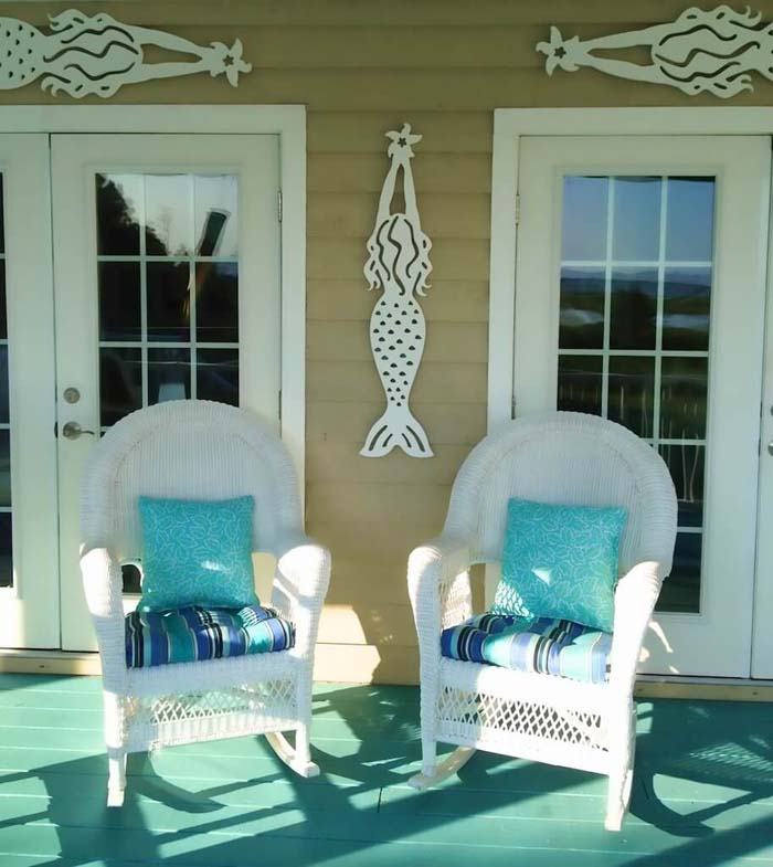 Whimsical Mermaid Wall Hangings #porch #wall #decor #decorhomeideas