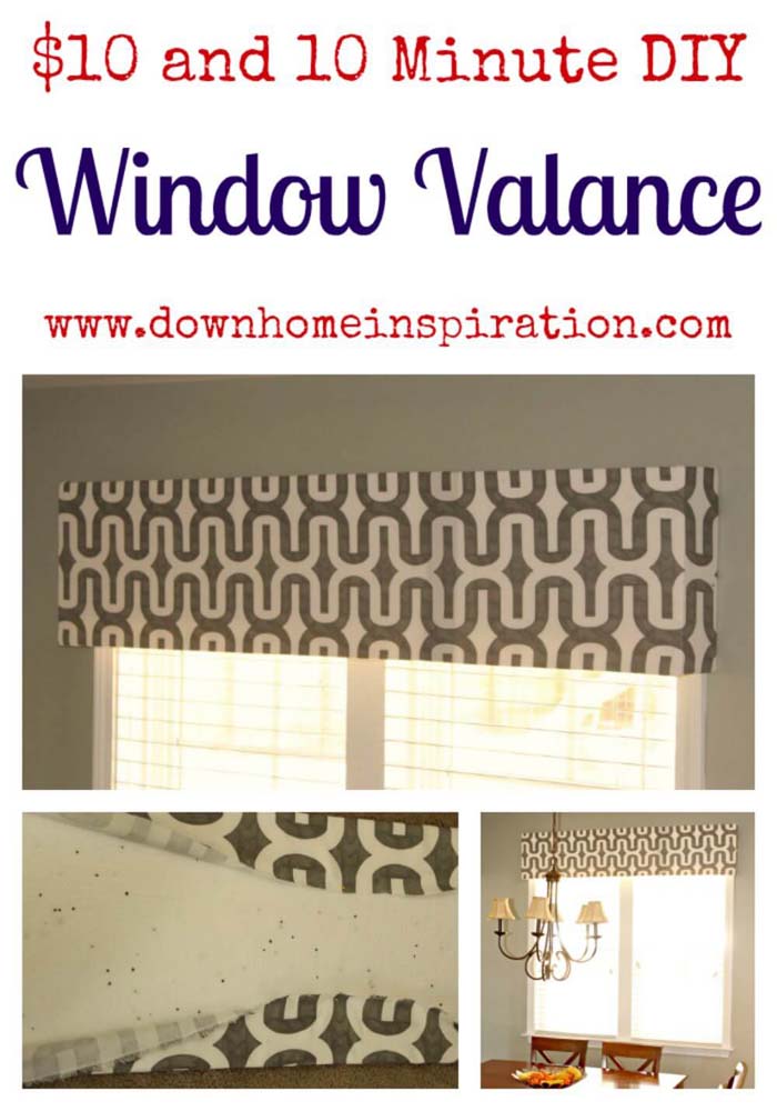 10 Minute DIY Window Valance #diy #window #treatment #decorhomeideas