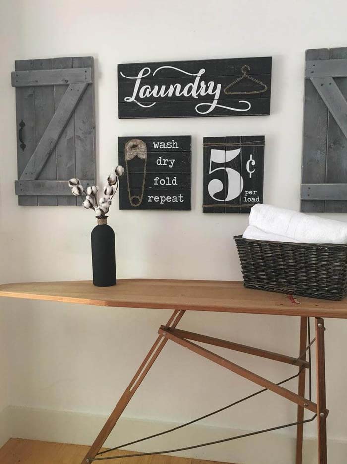 3-Piece Vintage Laundry Room Sign Set #small #entryway #decor #decorhomeideas