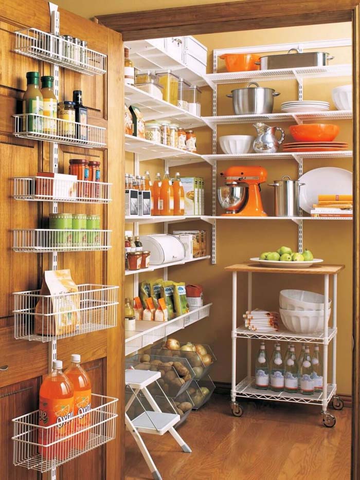 Airy Shelves for Food and Small Appliances #pantry #storage #organization #decorhomeideas