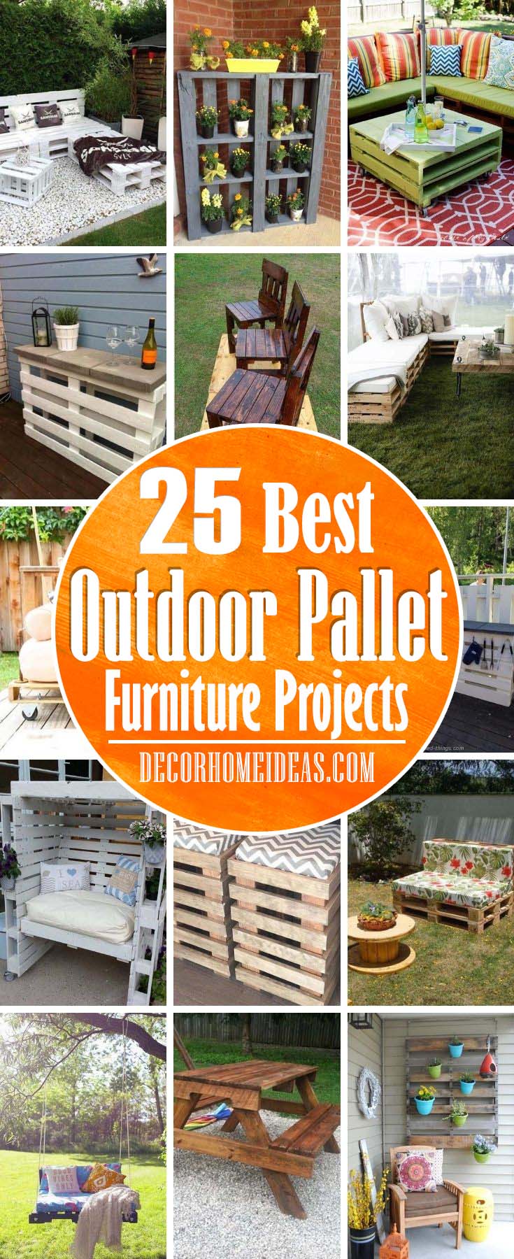 Best Outdoor Pallet Furniture Projects. If you are looking for some inexpensive garden furniture ideas, those made out of pallets would be nice to consider. #decorhomeideas