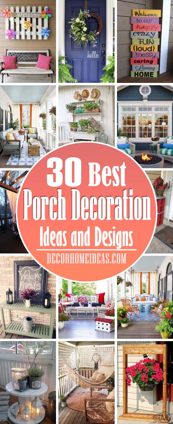 Best Porch Decoration Ideas. Front porches and back patios are our favorite spots to relax in the warmer months. Make yours your favorite escape too with these best front porch ideas, including outdoor decorating ideas, patio ideas, and more.