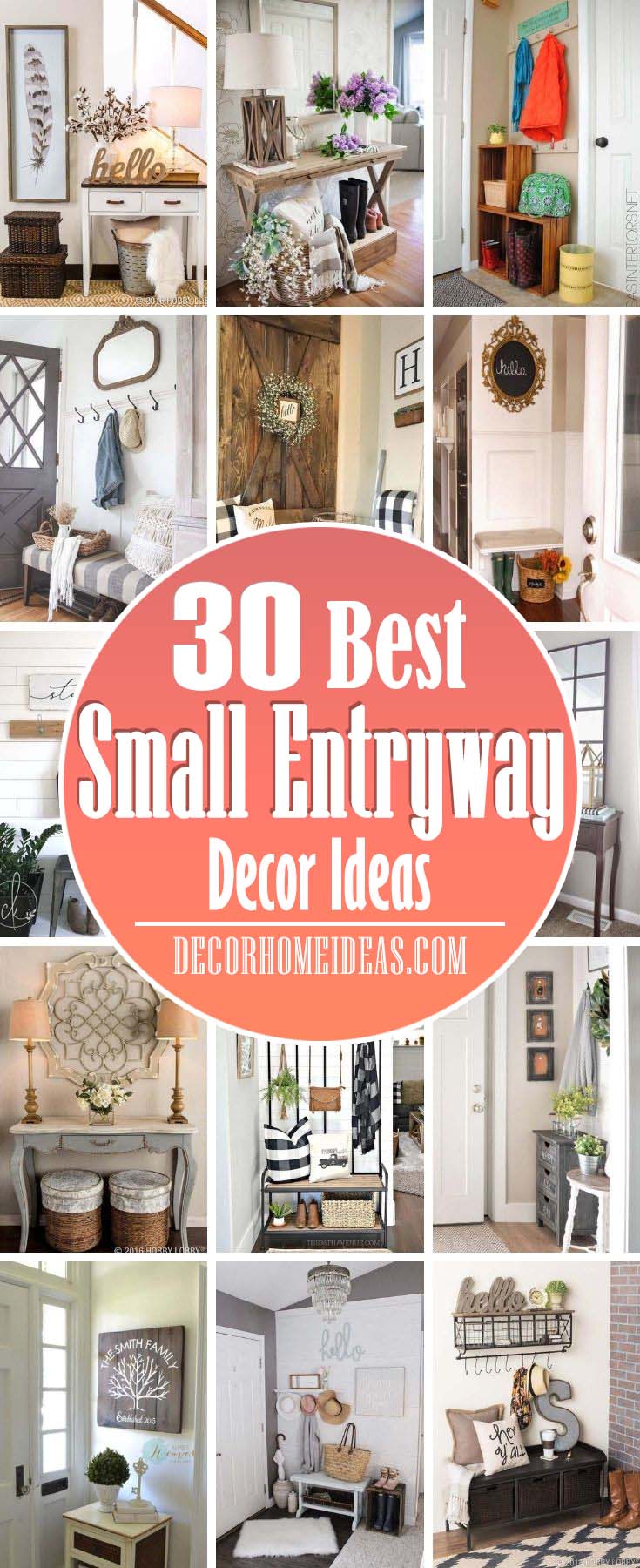 Best Small Entryway Decor Ideas. If you don't know how to decorate your small entryway so that it looks bigger and is more appealing, don't worry we've got all the best ideas here. #decorhomeideas