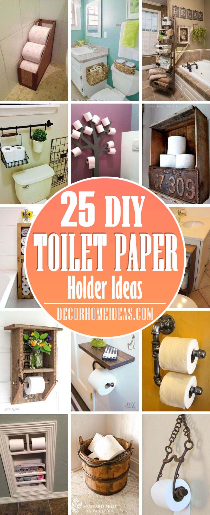 Whether you’re looking for something ordinary that keeps some extra rolls on hand and is out of sight, something that provides additional storage for other bathroom accessories, or a fashionable piece, there are plenty of toilet paper holders that will fit your style. #decorhomeideas