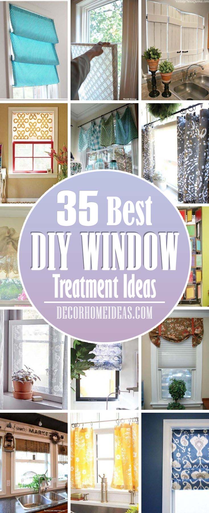 Best Window Treatment Ideas. Whether you're looking for elegant curtains, covered valances, or a simple swath of fabric, we have the best window treatment ideas for every room in the house. #decorhomeideas