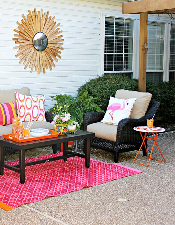 Bright and Bold Garden Patio Creation #garden #makeover #diy #decorhomeideas