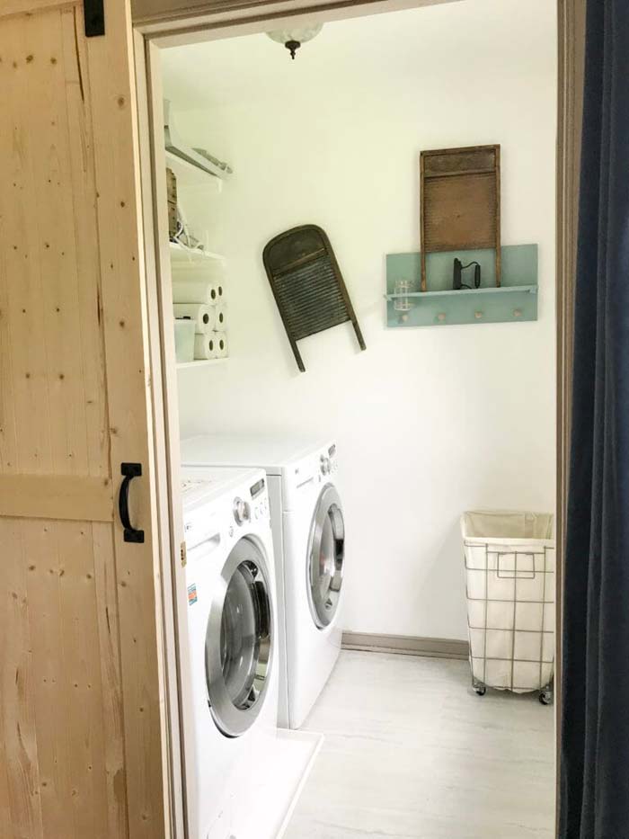 Budget Laundry Room Makeover #small #entryway #decor #decorhomeideas