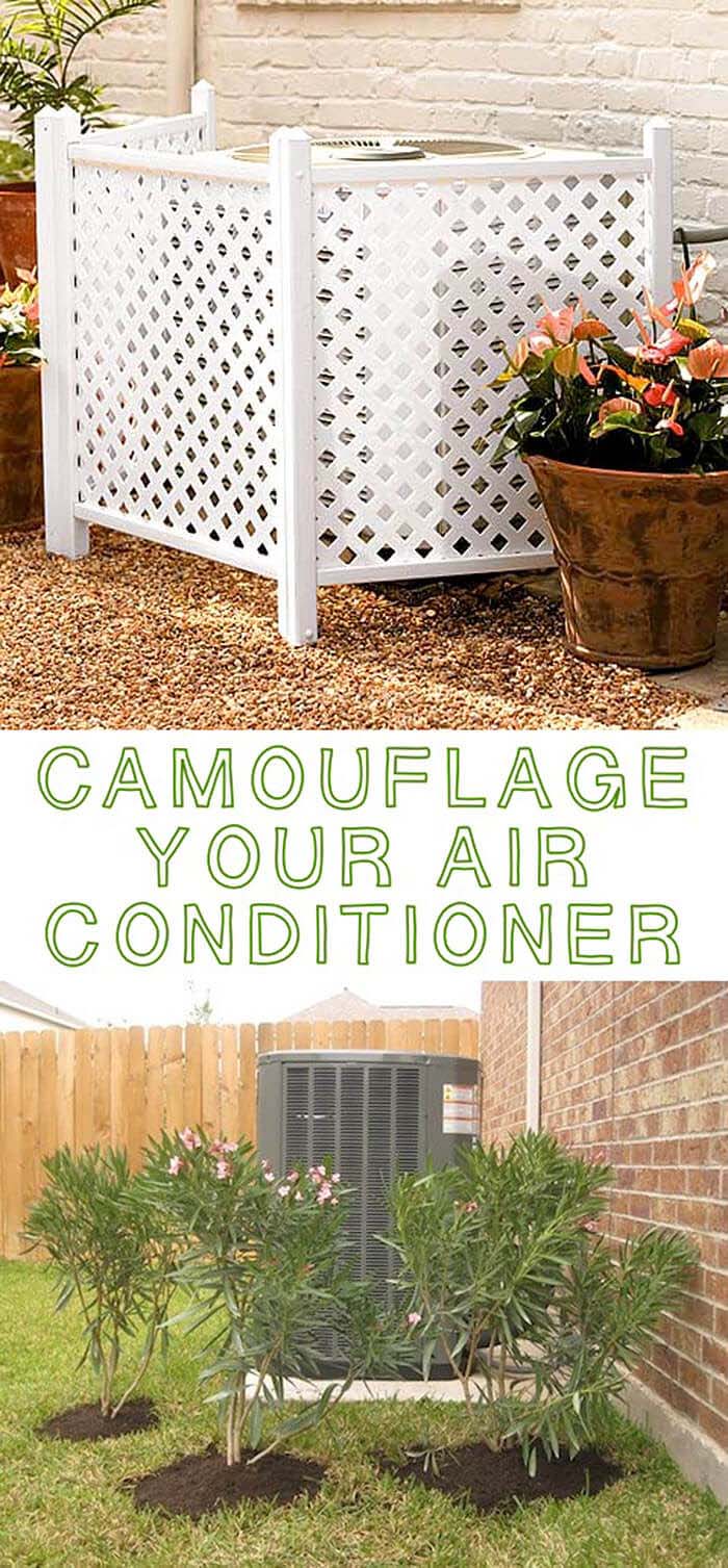 Camouflage Your Air Conditioner #outdoor #hiding #ideas #decorhomeideas