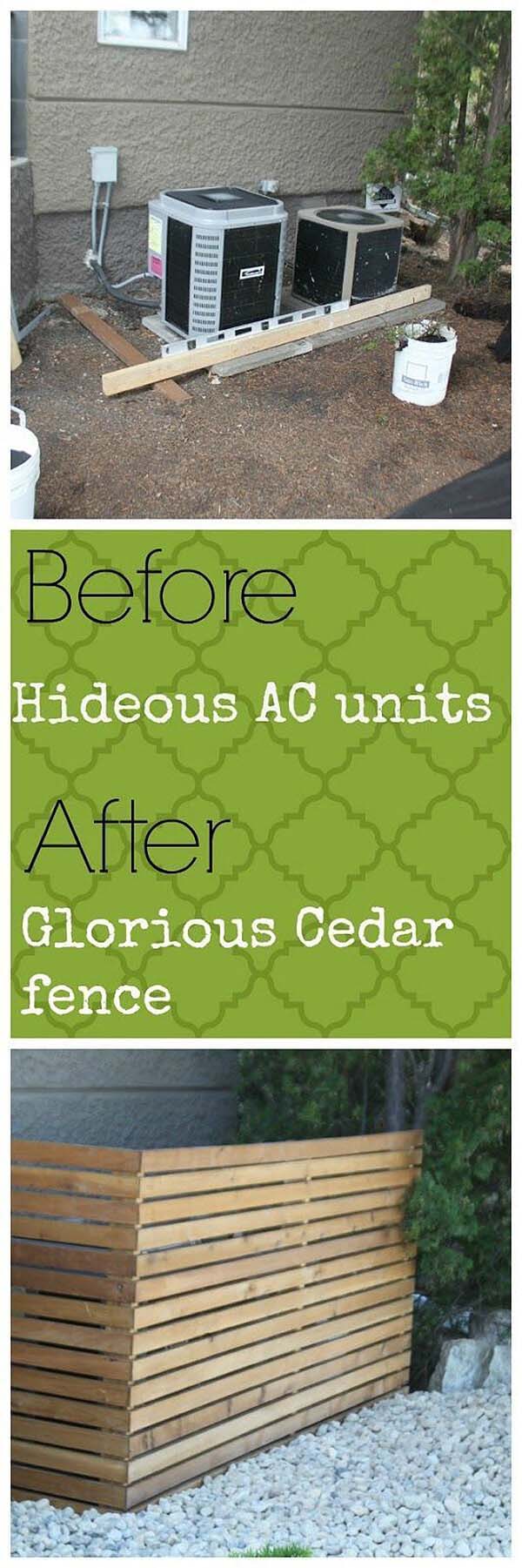 Cedar Fence Idea #outdoor #hiding #ideas #decorhomeideas