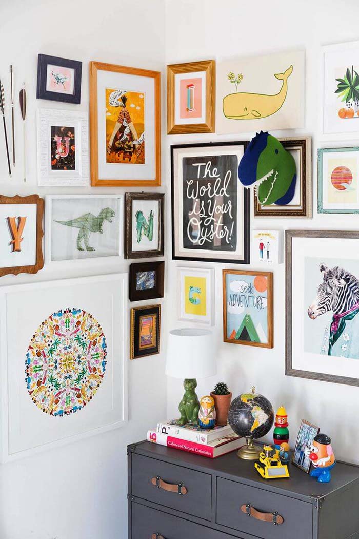 Curate Playful Prints for a Kids’ Gallery #wall #gallery #decor #decorhomeideas