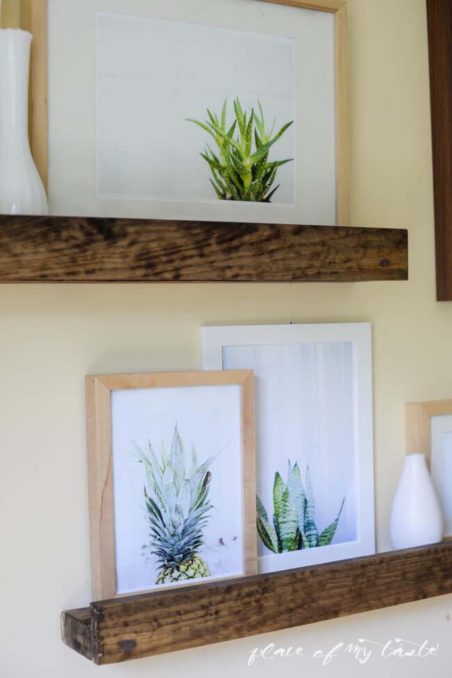 DIY Deep Picture Ledge #reclaimed #wood #projects #decorhomeideas