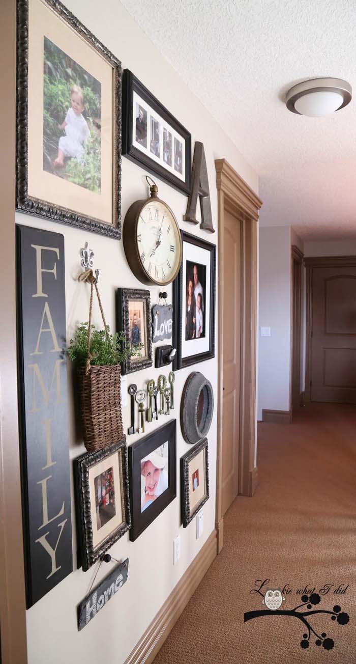 Integrate Different Elements in Your Hallway Gallery #wall #gallery #decor #decorhomeideas