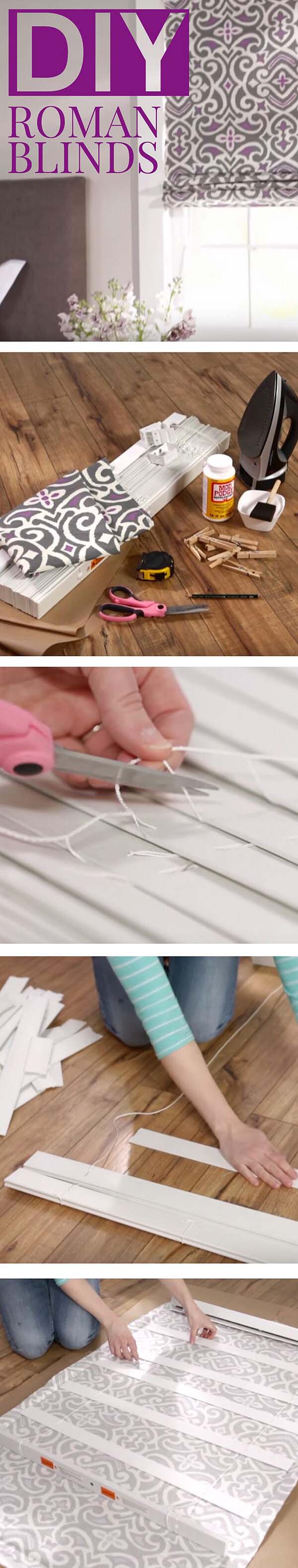 DIY Roman Blinds #diy #window #treatment #decorhomeideas