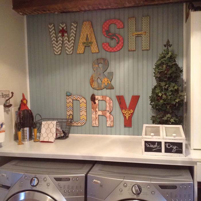 DIY Wash and Dry Wall Art #laundry #vintage #decor #decorhomeideas