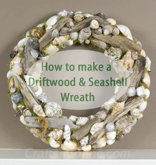 Driftwood Seashell Wreath #diy #seashell #decor #decorhomeideas