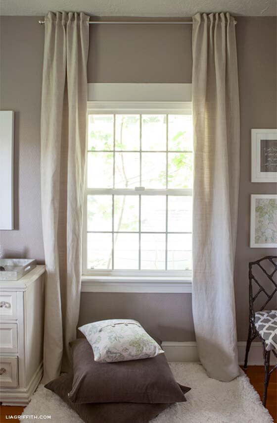 Easy To Make Back Tab Curtains #diy #window #treatment #decorhomeideas