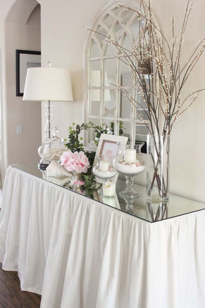 Entryway Table with Glass Top Gala #entry #table #decorhomeideas